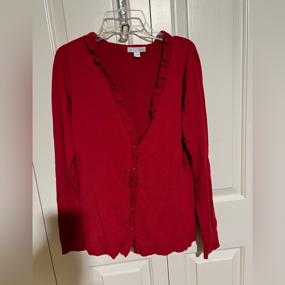 New York & Company Vibrant Red Knitwear